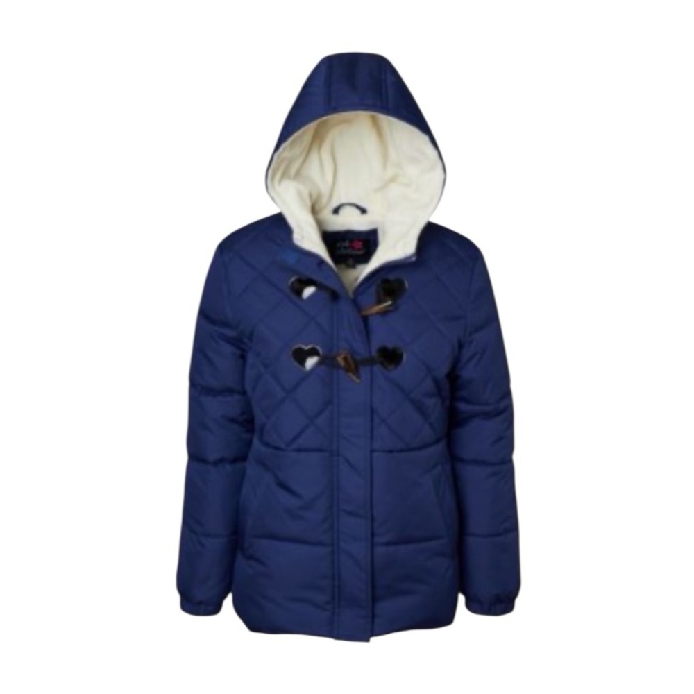 NWT‎ Pink Platinum Girls Hooded Quilted Puffer Jacket Winter Warm Cozy